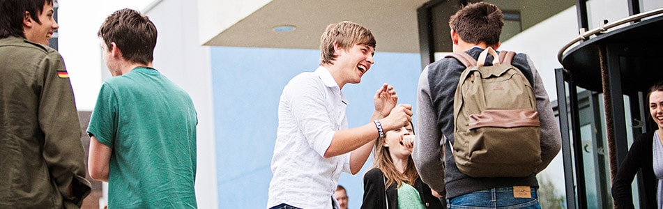 students laughing